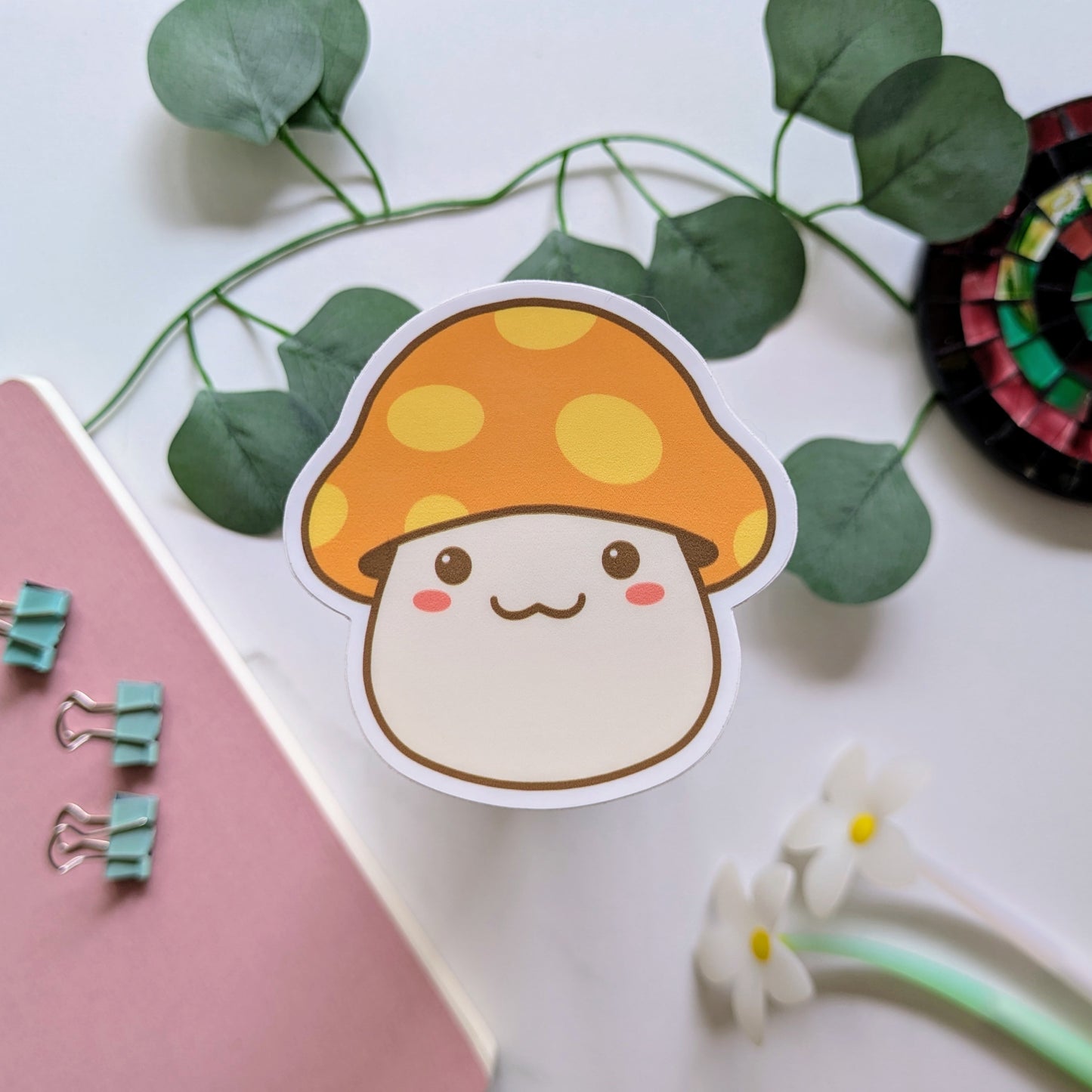 Orange Mush Vinyl Sticker