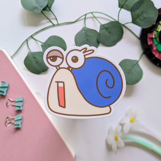 Blue Snail Vinyl Sticker