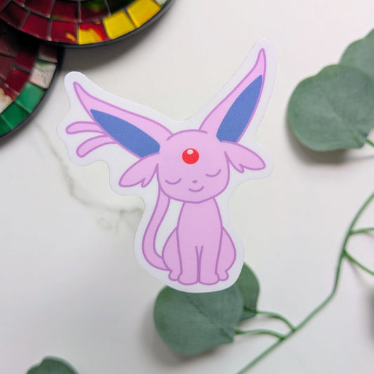 Sleeping Espeon Vinyl Sticker